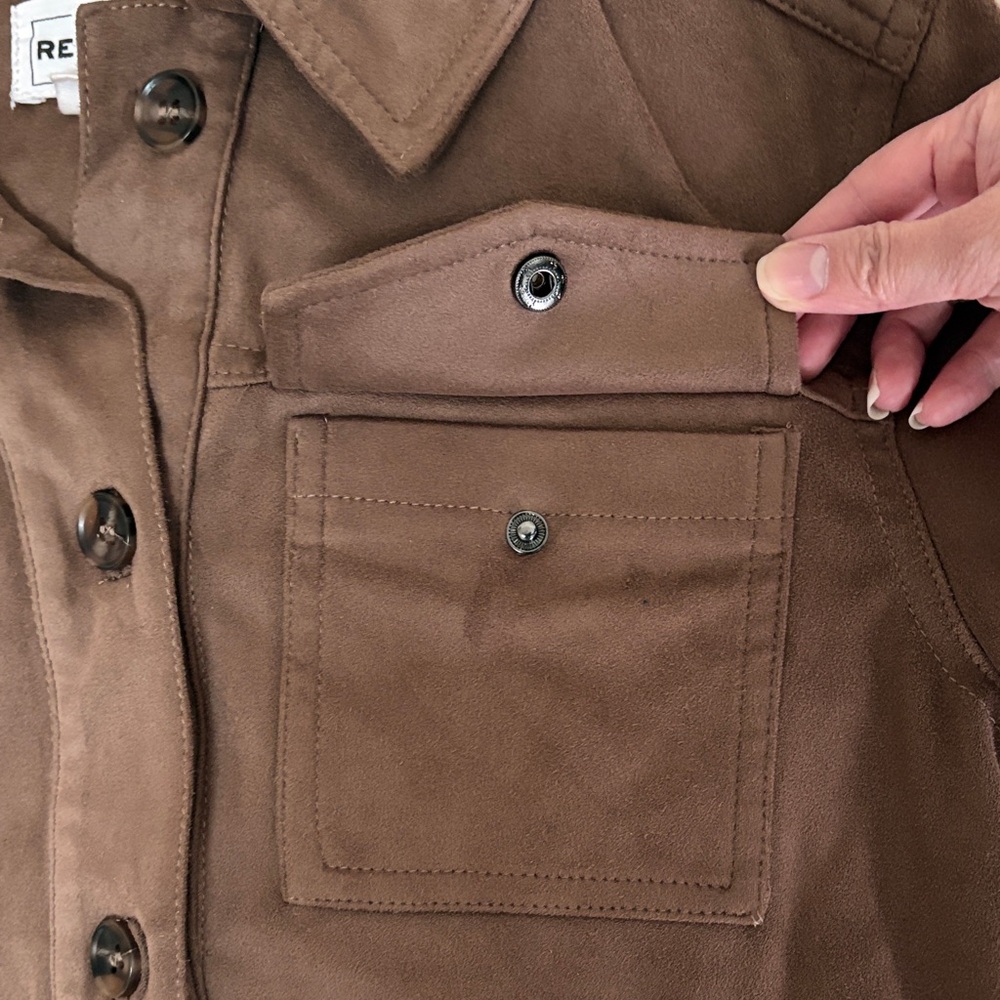 Suede button down - Picture 3 of 4